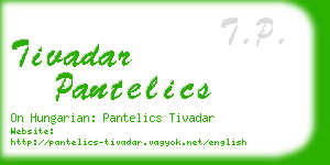 tivadar pantelics business card